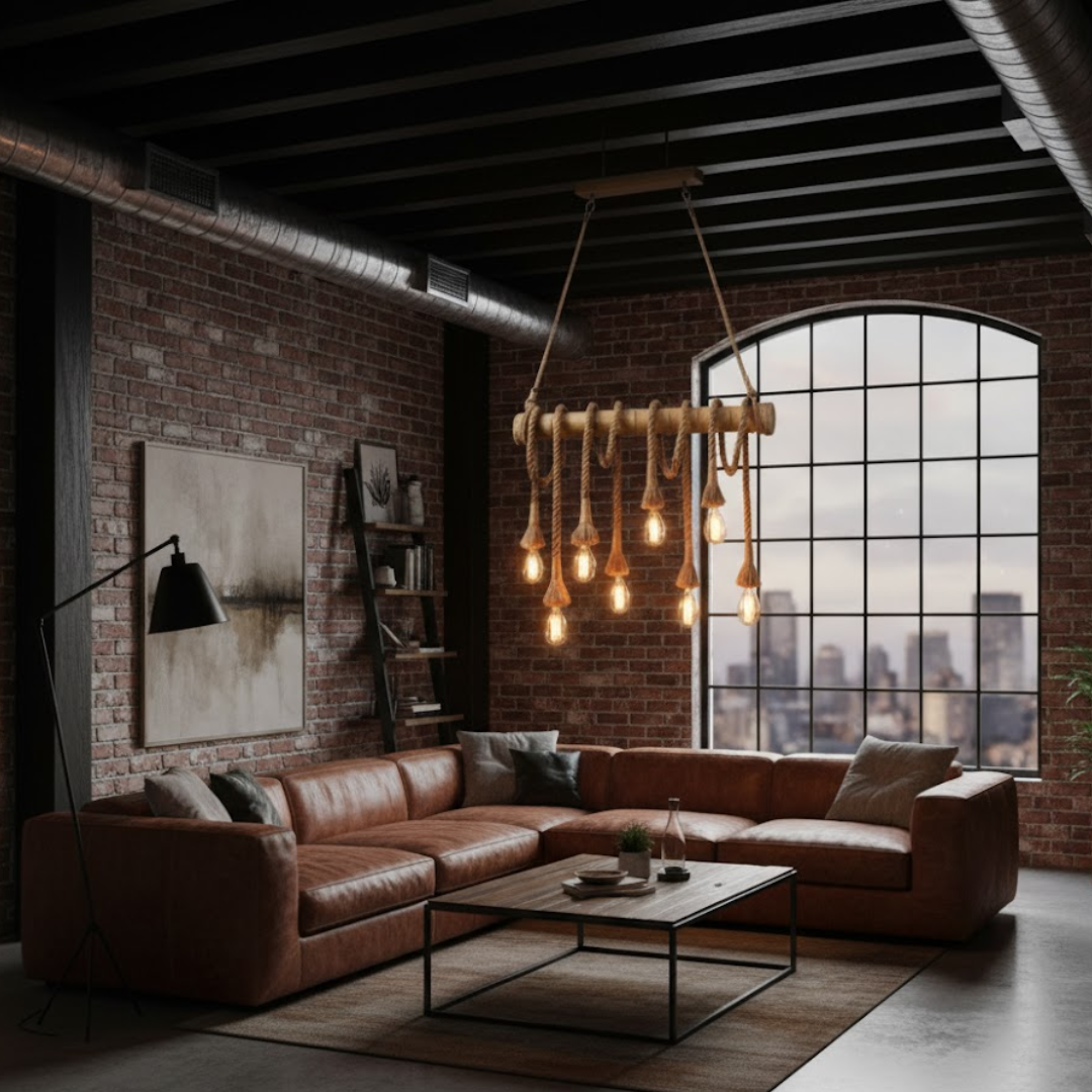 Driftwood Horizon Rope Chandelier