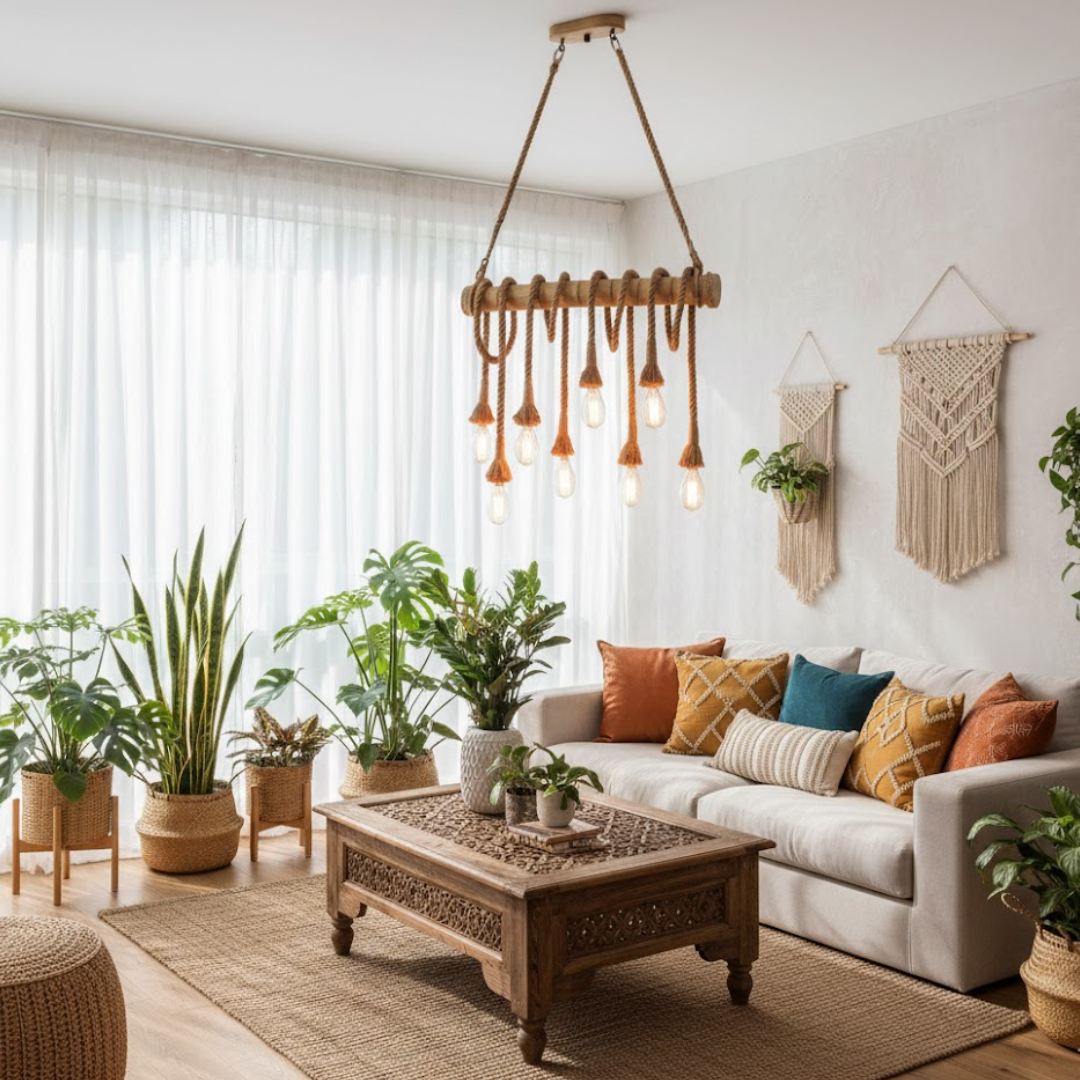 Driftwood Horizon Rope Chandelier