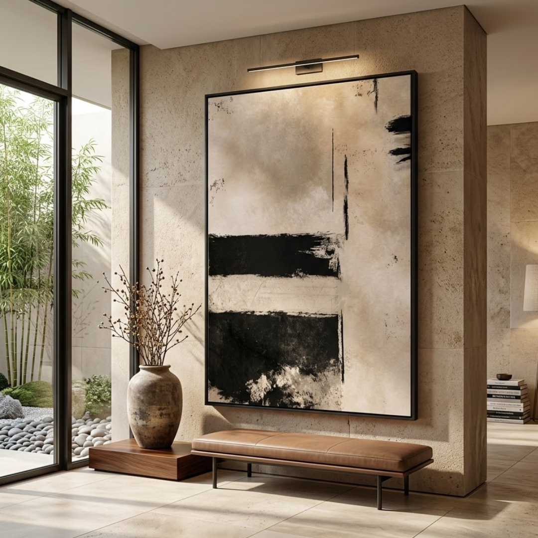 Midnight Ledger Handmade & Digital Wall Painting