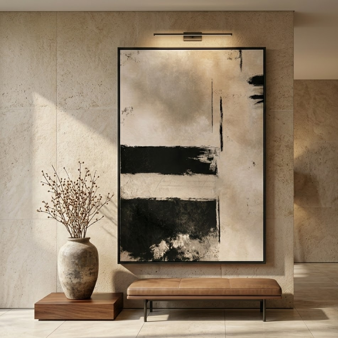 Midnight Ledger Handmade & Digital Wall Painting