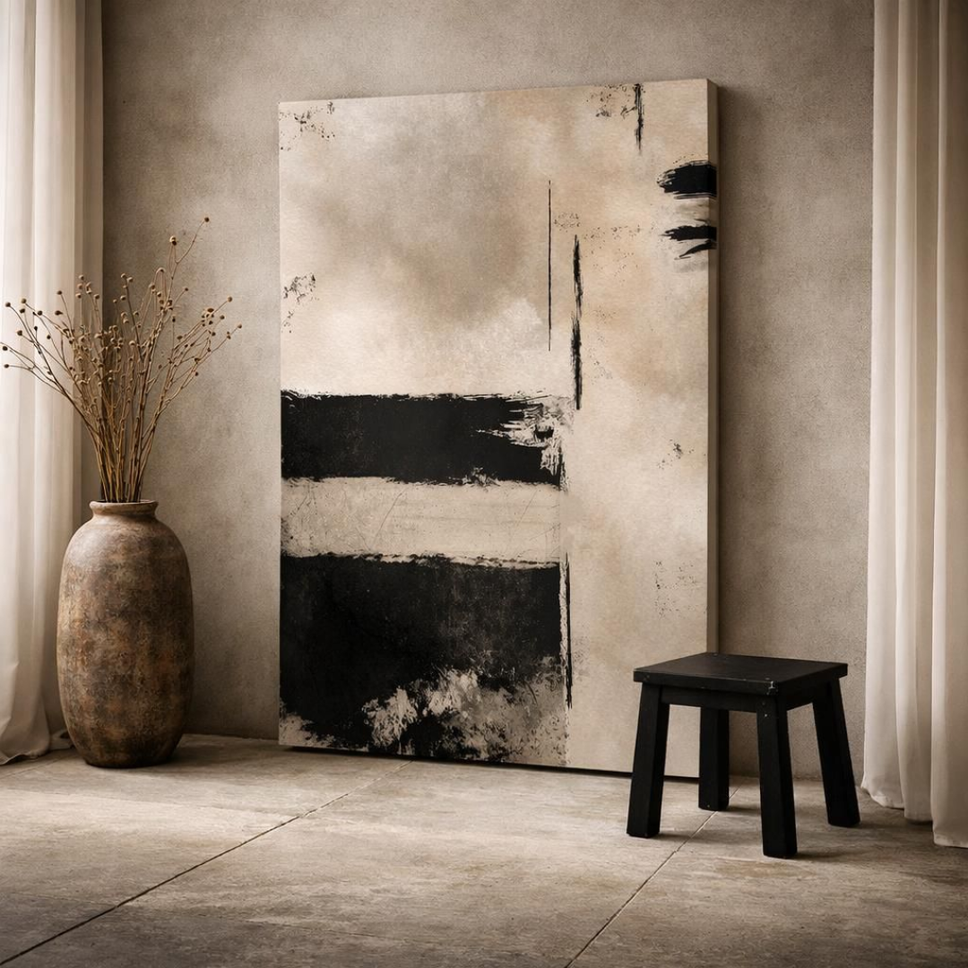 Midnight Ledger Handmade & Digital Wall Painting