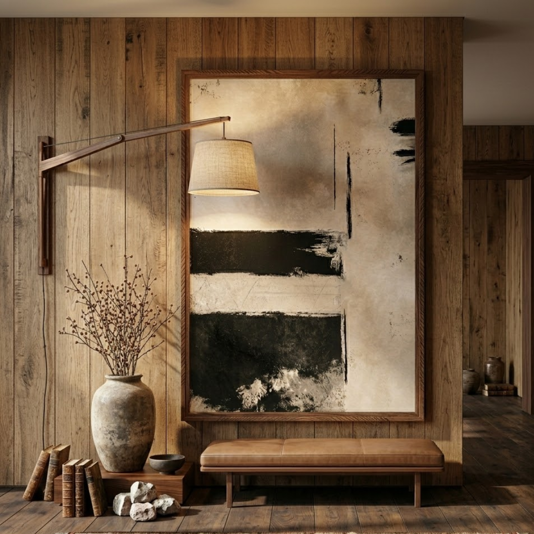 Midnight Ledger Handmade & Digital Wall Painting