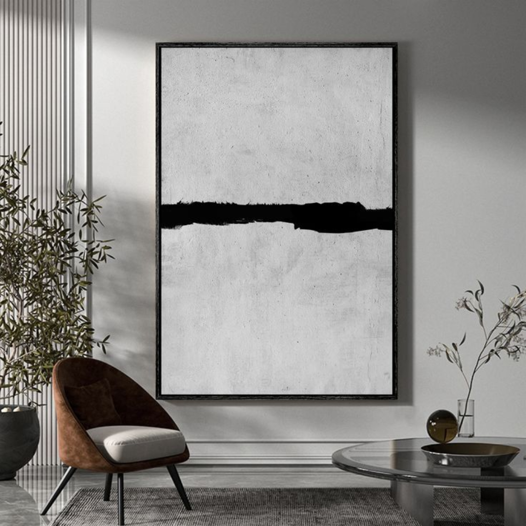 Midnight Divide Handmade & Digital Wall Painting