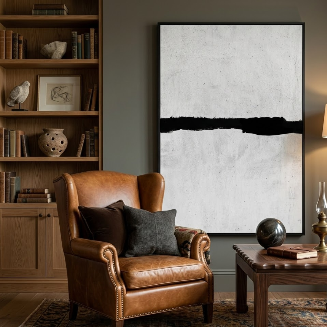 Midnight Divide Handmade & Digital Wall Painting