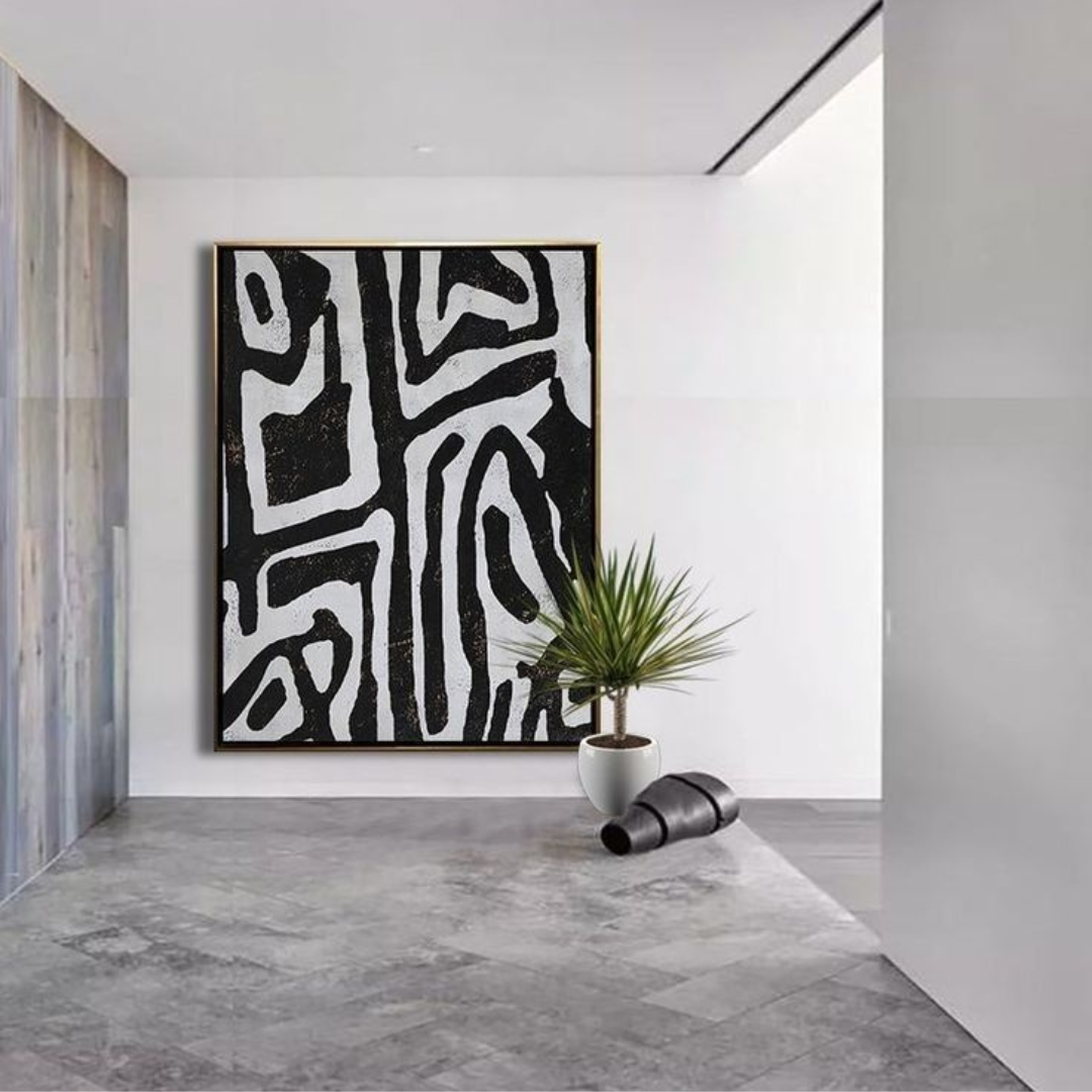 Zebra Abstract Handmade & Digital Wall Painting
