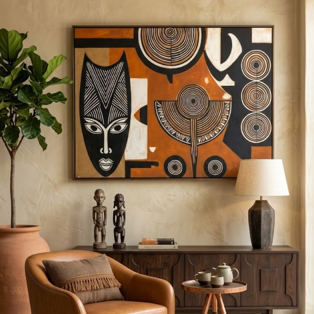 Echoes of Earth Handmade & Digital Wall Painting