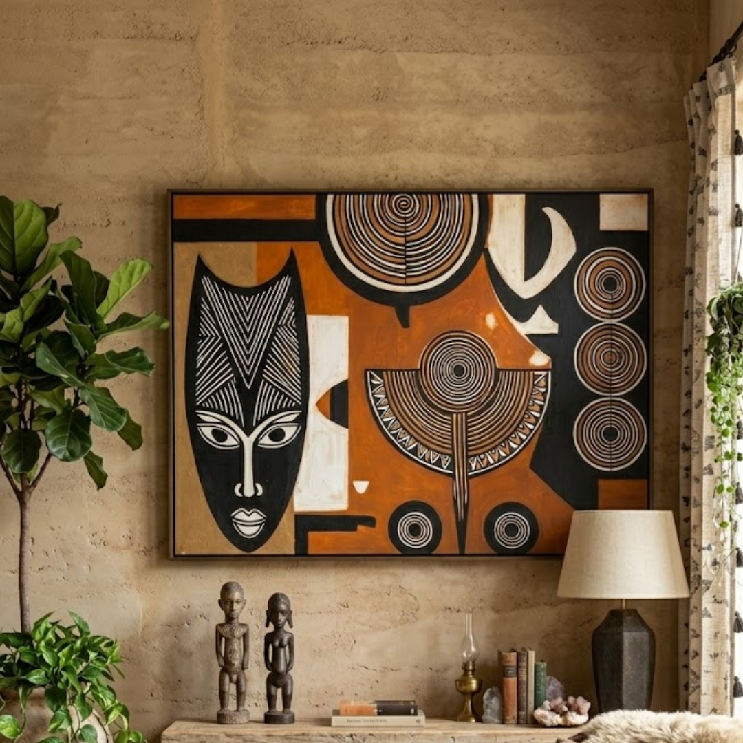 Echoes of Earth Handmade & Digital Wall Painting