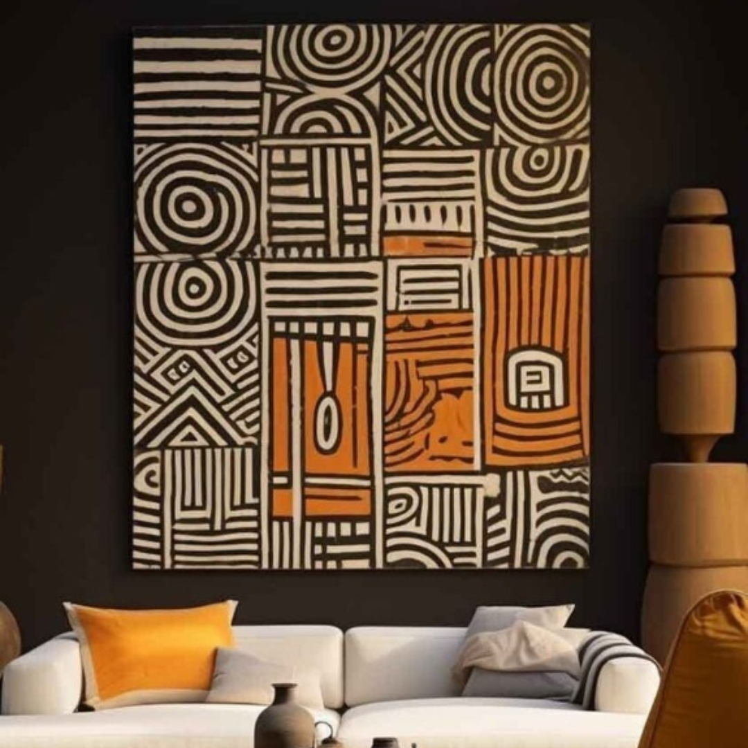 Rhythmic Earth Handmade & Digital Wall Painting