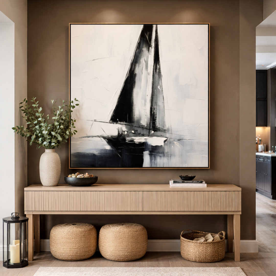 Serene Voyage - Handmade Wall Painting