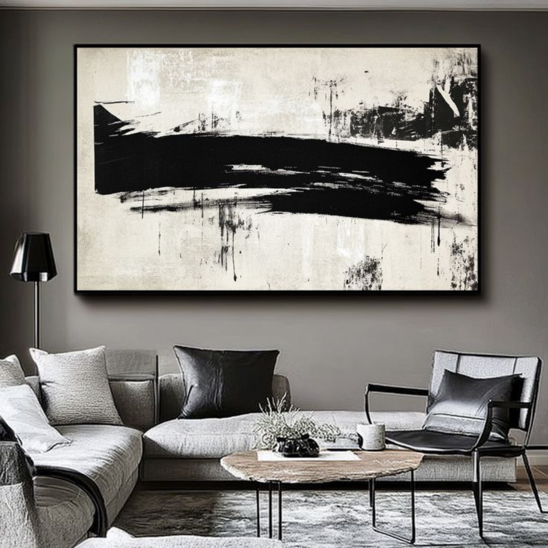 Zen Horizon - Handmade Wall Painting
