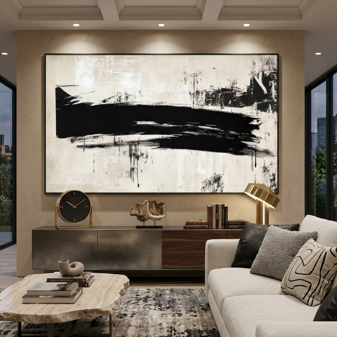 Zen Horizon - Handmade Wall Painting
