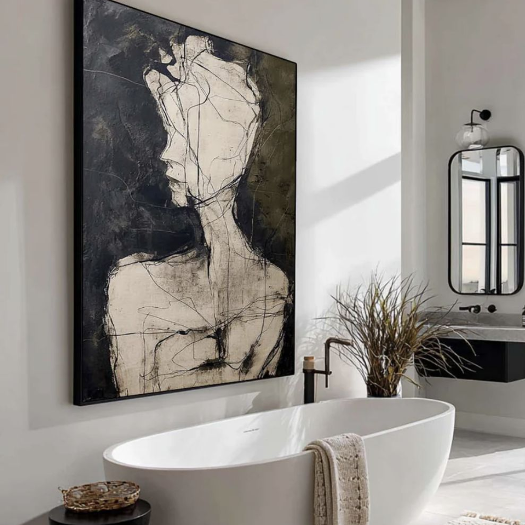 Silent Soul - Handmade Wall Painting