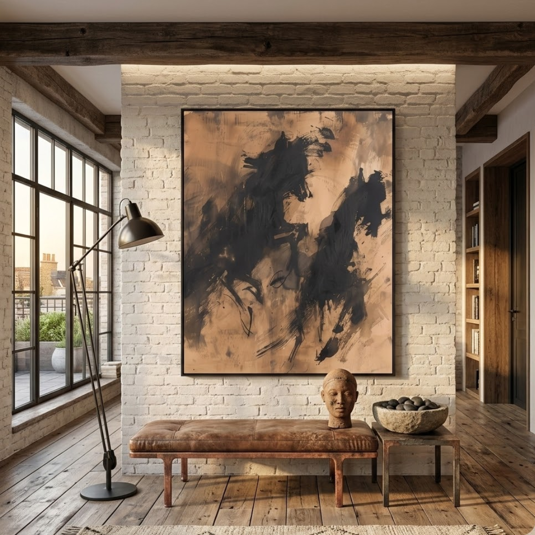 Ethereal Motion- Handmade Wall Painting