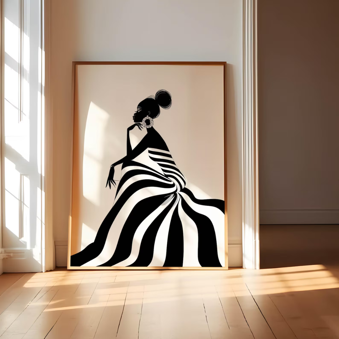 Radiance Silhouette Digital Wall Painting