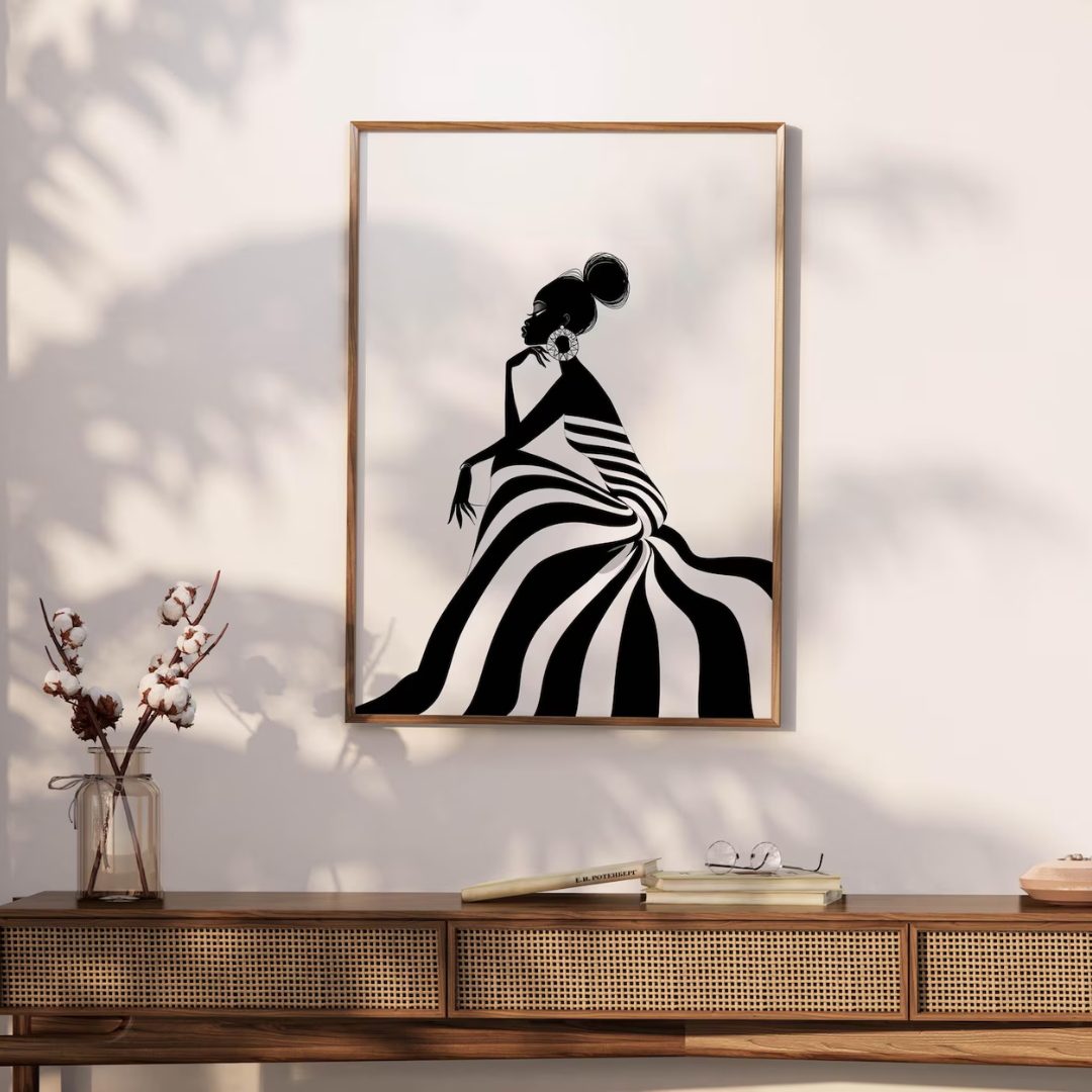 Radiance Silhouette Digital Wall Painting