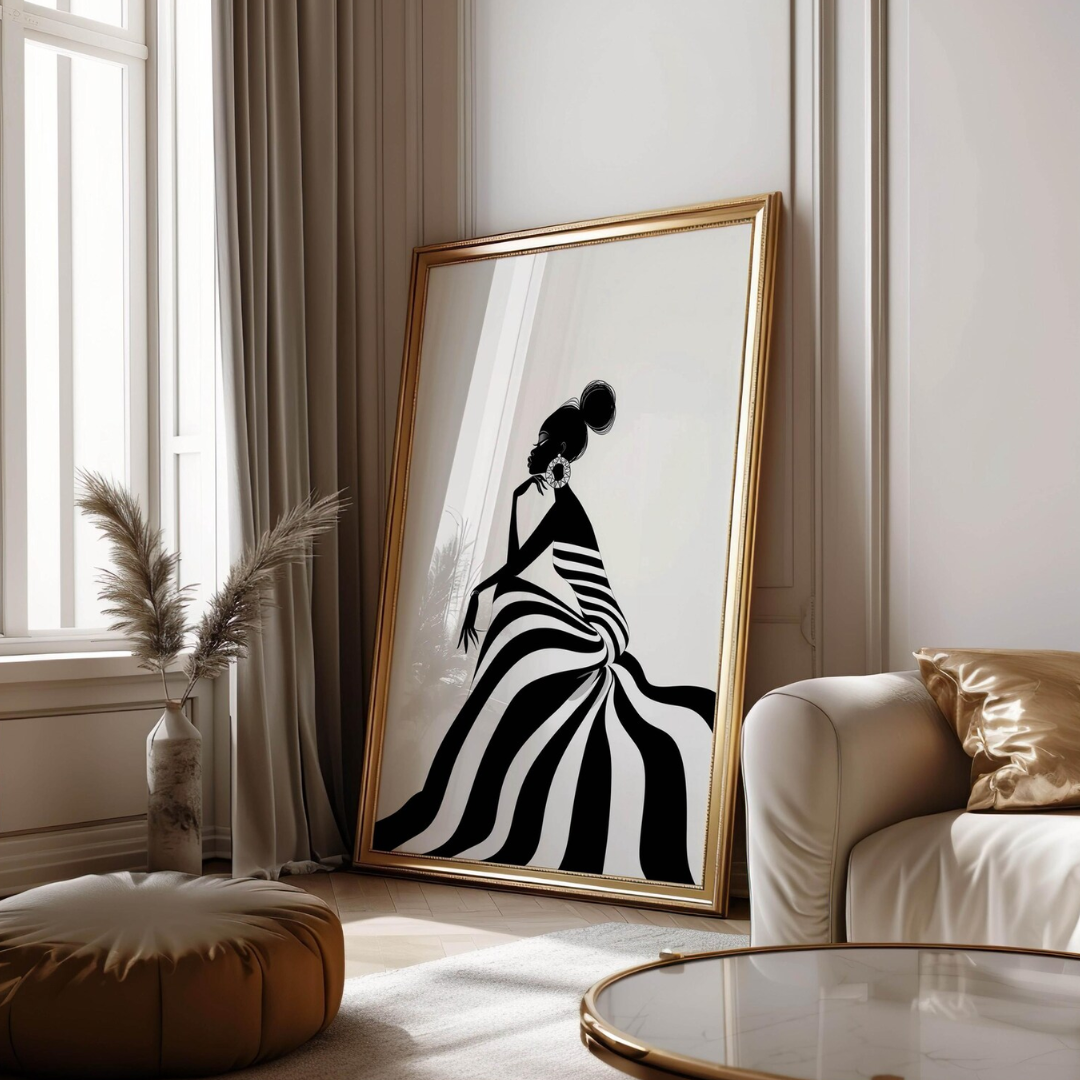 Radiance Silhouette Digital Wall Painting