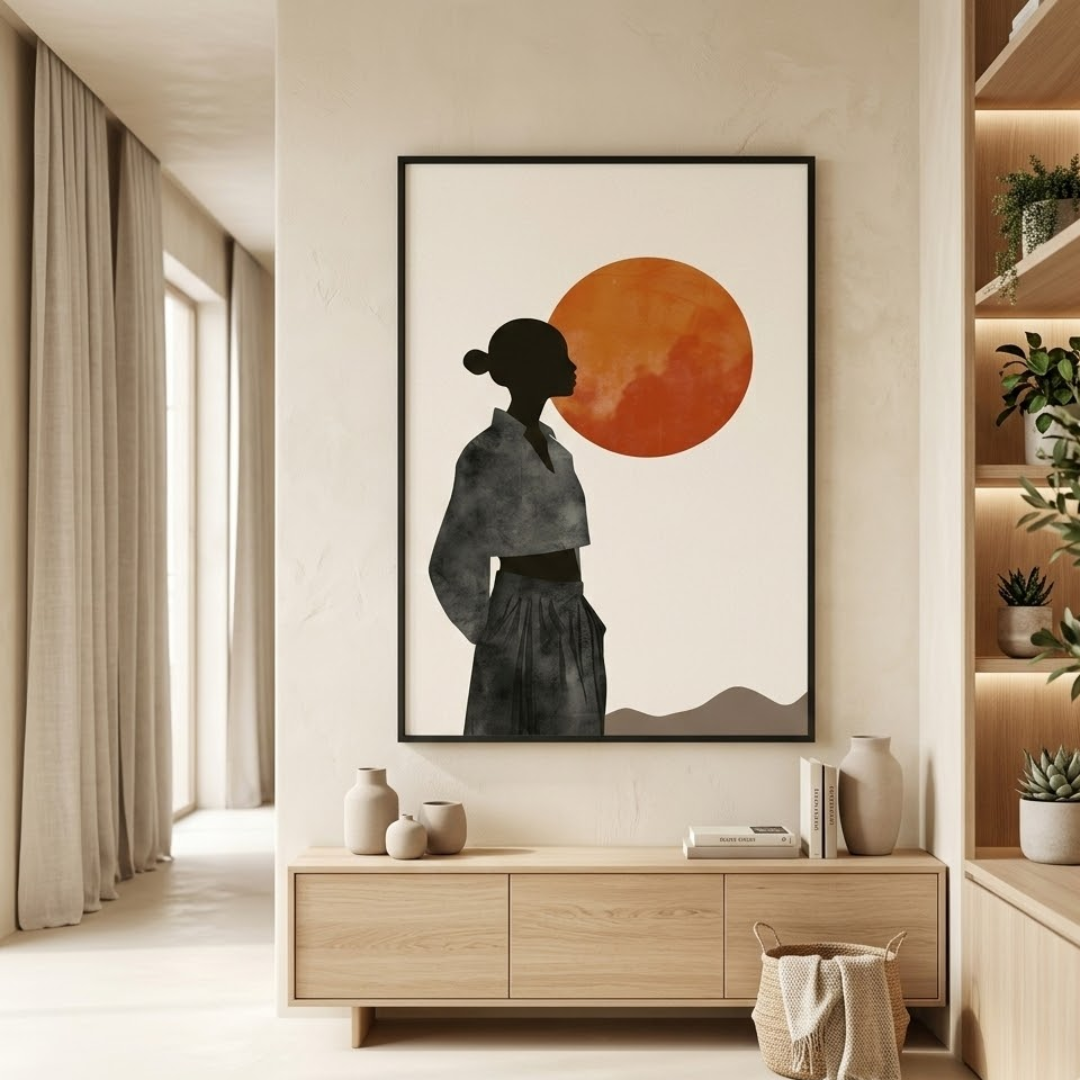 Sunset Muse Digital Wall Painting
