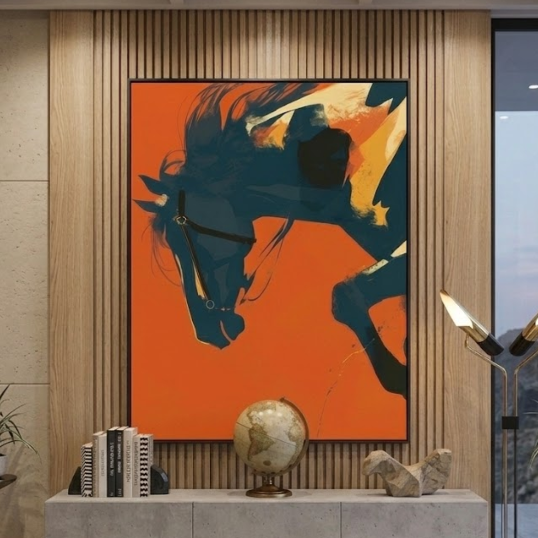 Ember Pulse Horse Digital Wall Painting