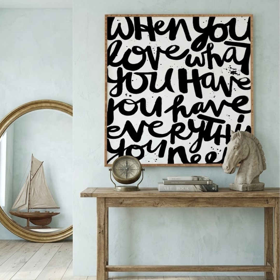 Everything You Need Typography Digital Wall Painting