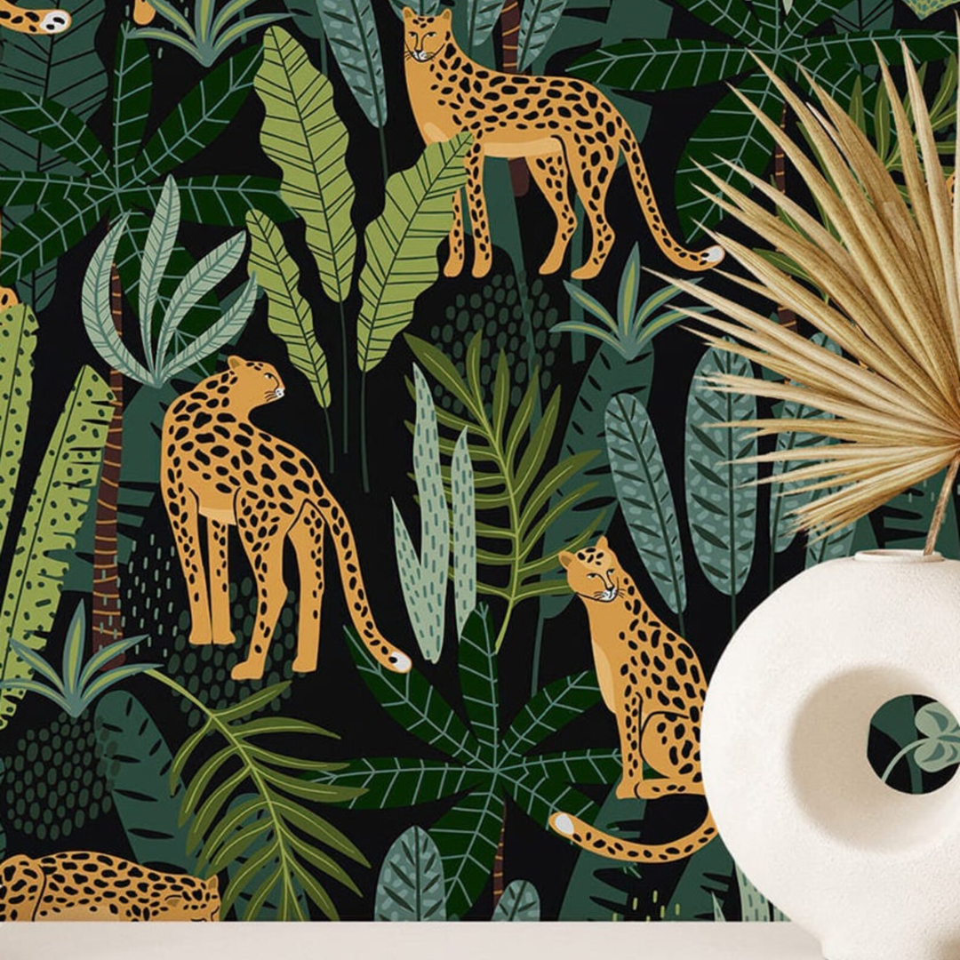 Wild Safari Leopard Jungle Wallpaper