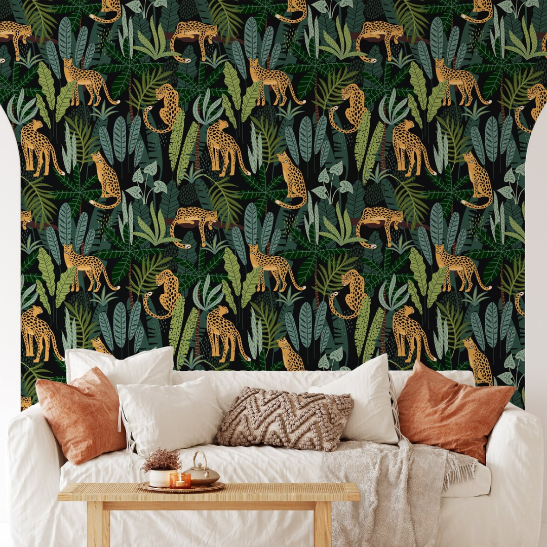 Wild Safari Leopard Jungle Wallpaper