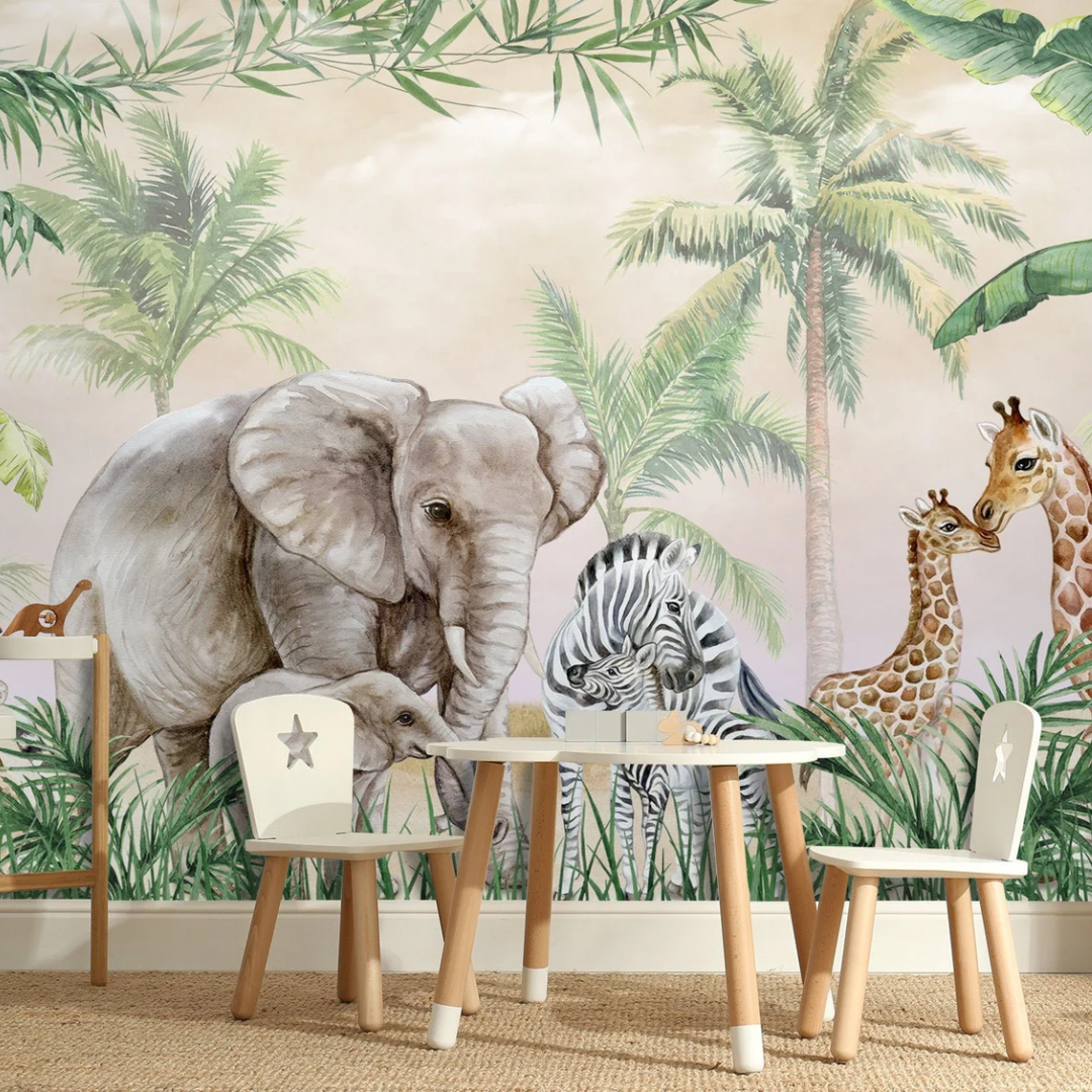 Little Safari Friends Wallpaper