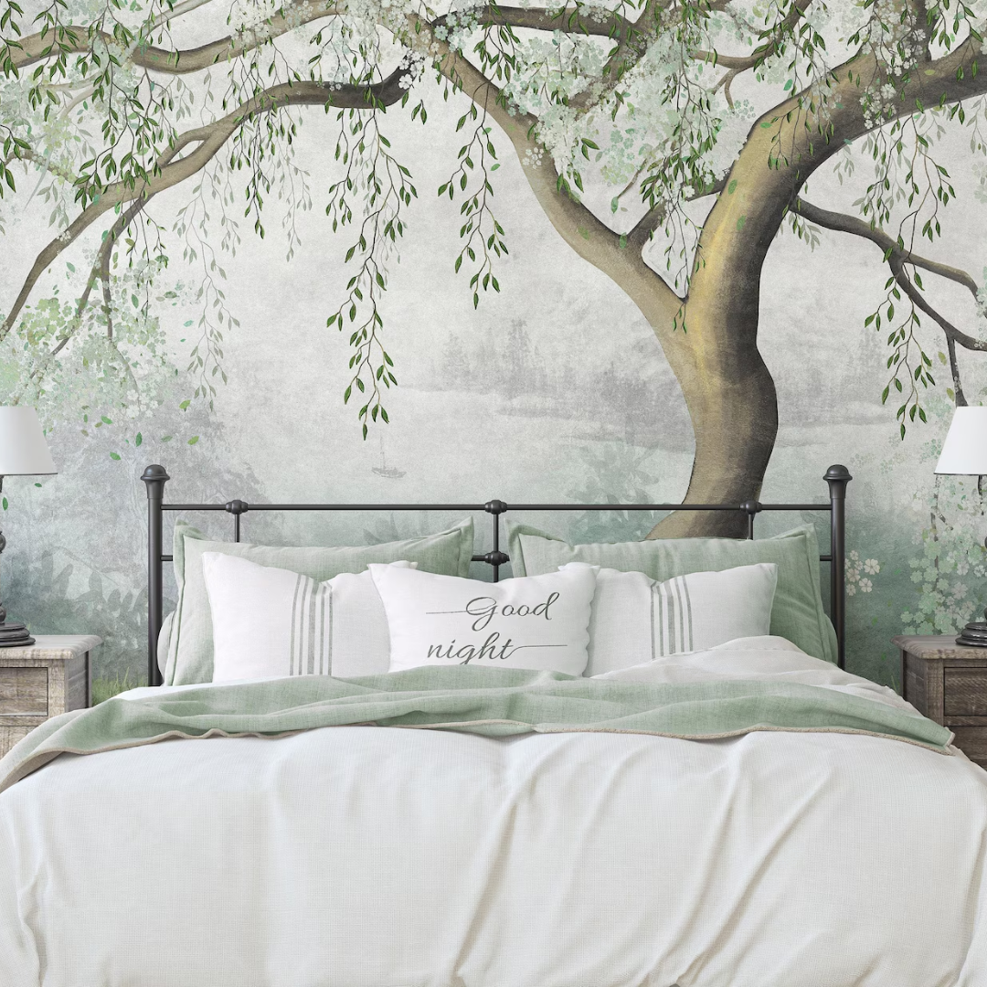 Serene Green Tree Wallpaper