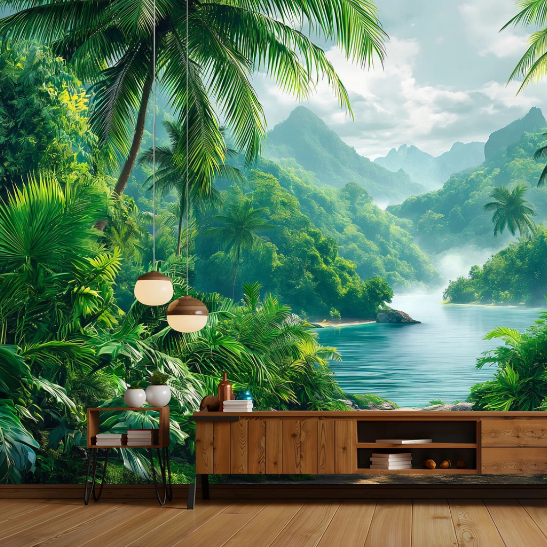 Rainforest Serenity Tree Wallpaper