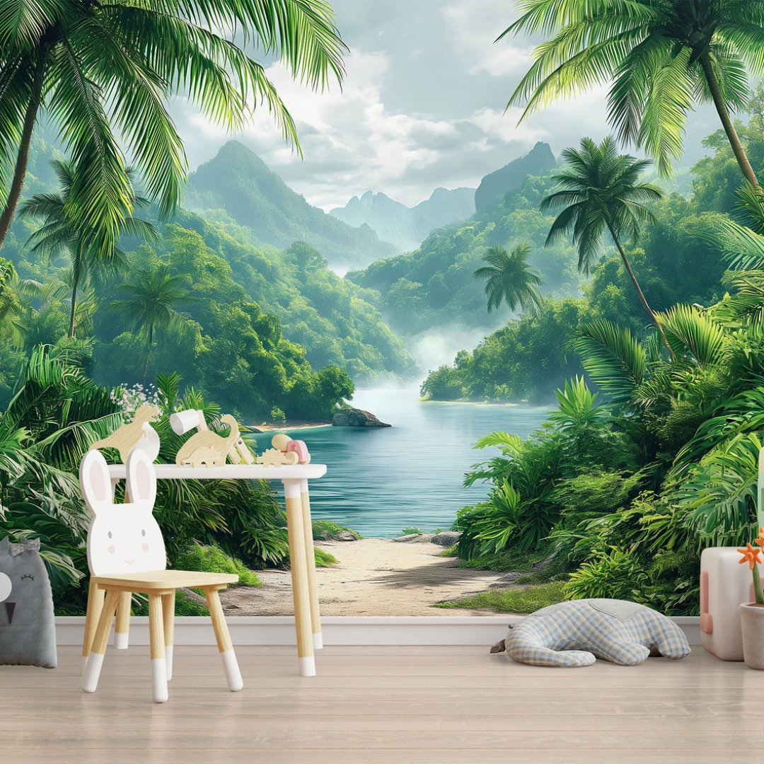 Rainforest Serenity Tree Wallpaper