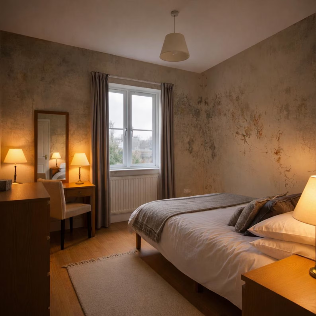 Natural Beige Plaster Texture Wallpaper