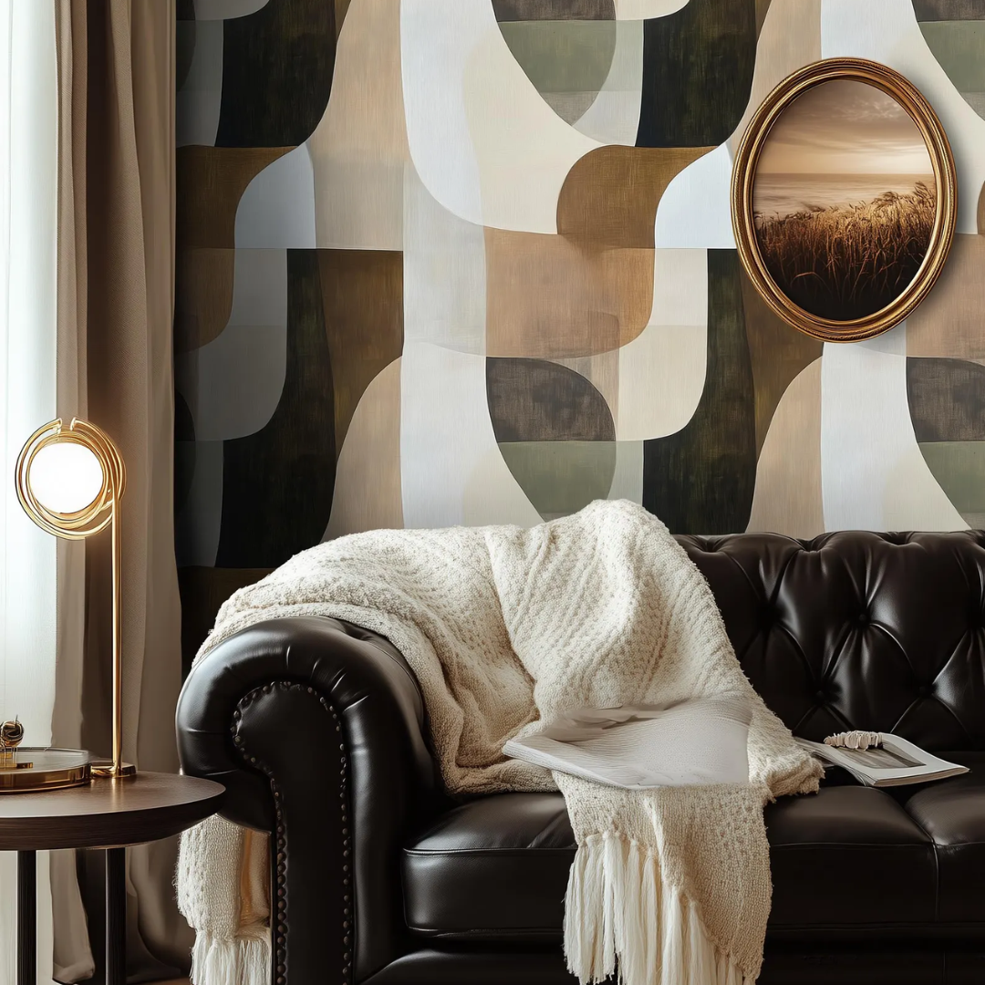 Terra Deco Geometric Wallpaper