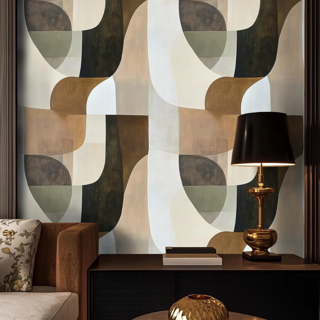 Terra Deco Geometric Wallpaper