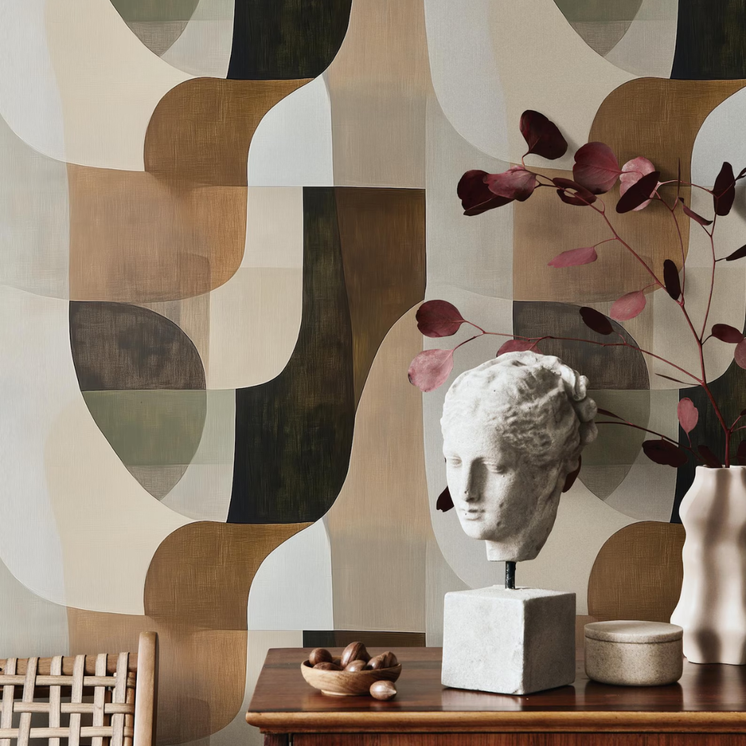 Terra Deco Geometric Wallpaper