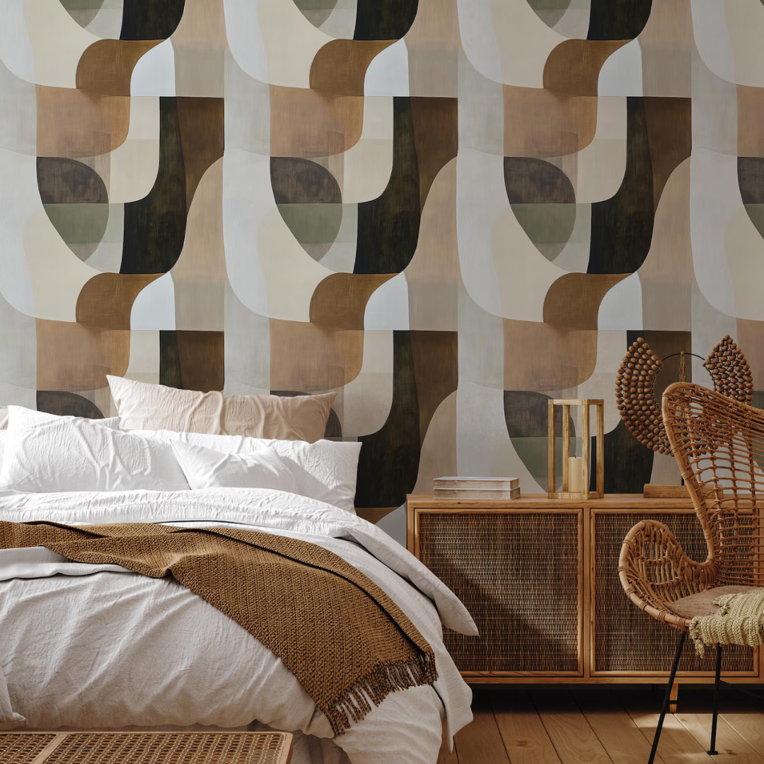 Terra Deco Geometric Wallpaper