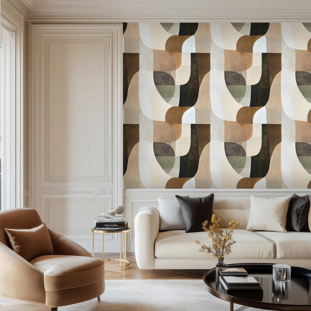 Terra Deco Geometric Wallpaper