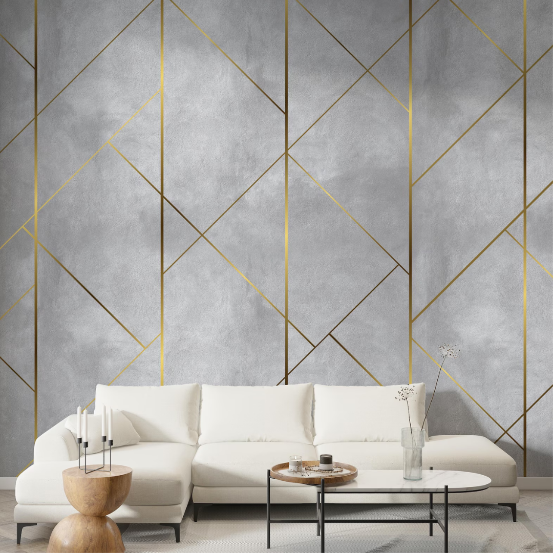 Nordic Luxe Geometric Wallpaper