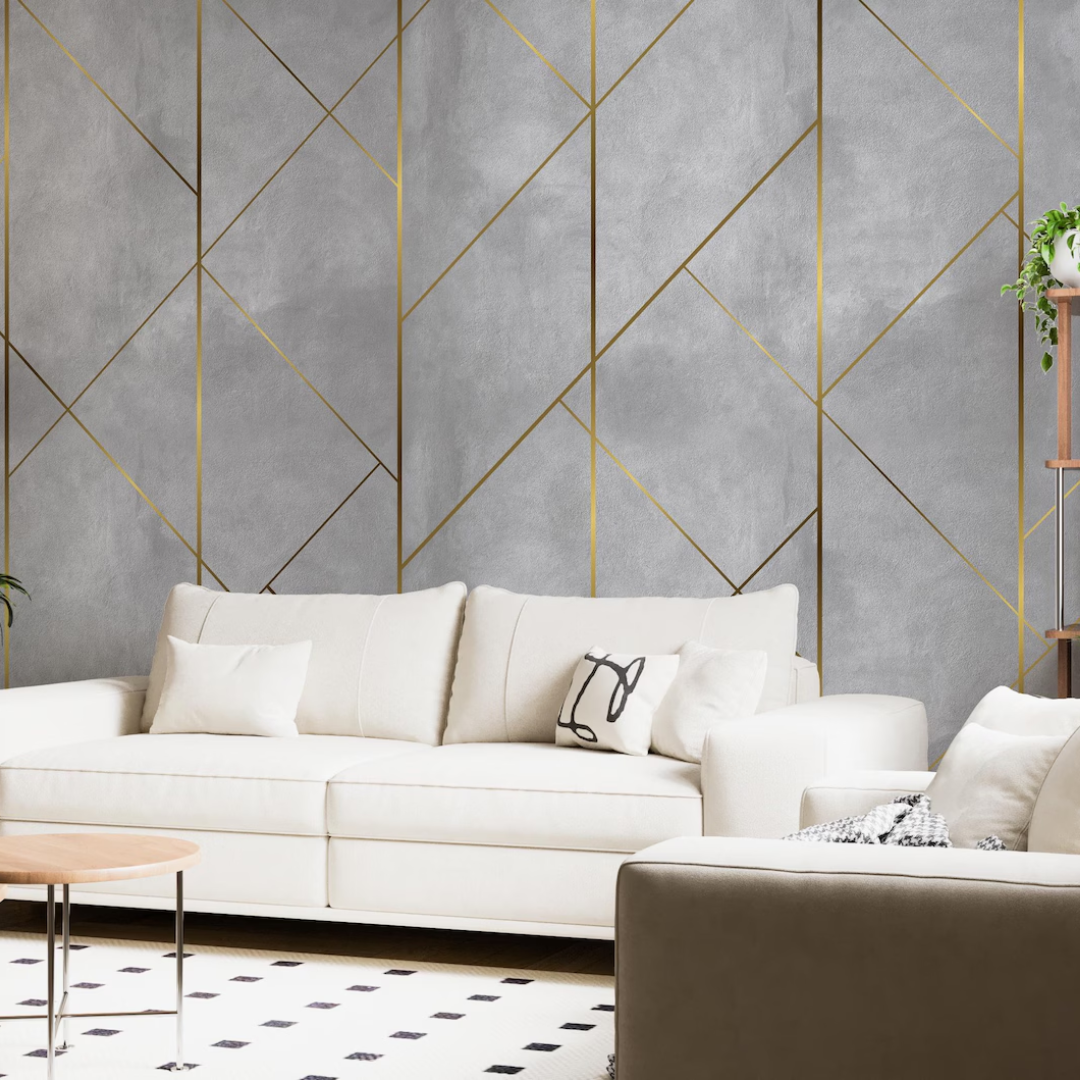 Nordic Luxe Geometric Wallpaper