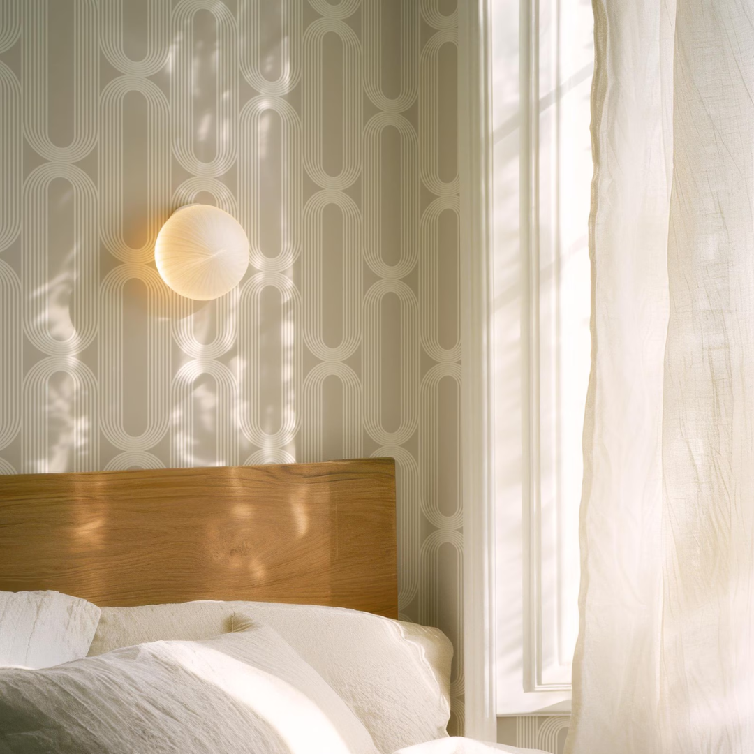 Retro Arc Mid-Century Geometric Wallpaper