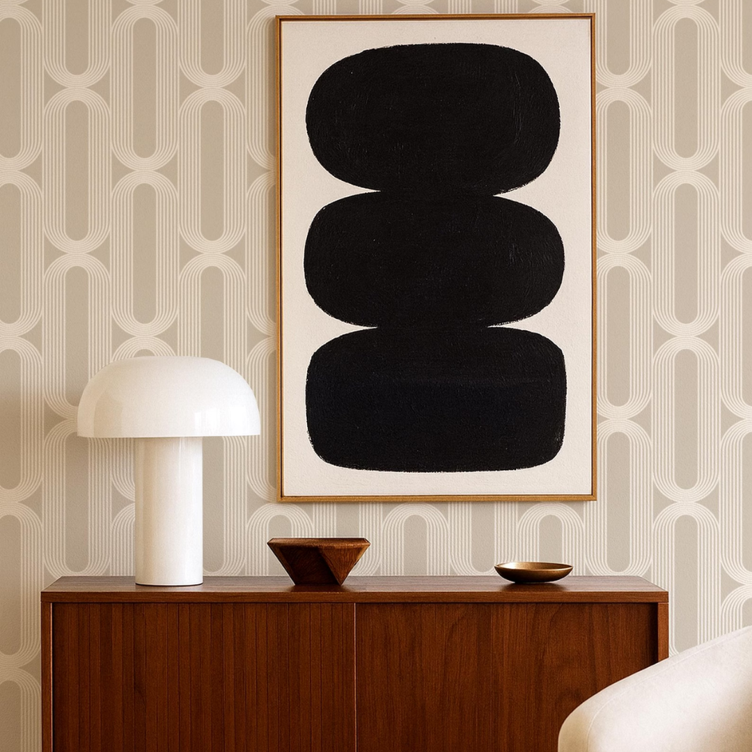 Retro Arc Mid-Century Geometric Wallpaper
