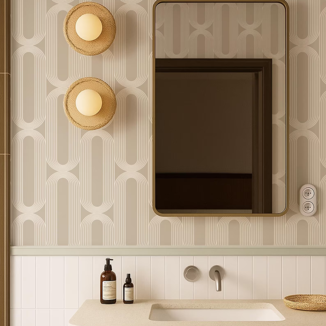 Retro Arc Mid-Century Geometric Wallpaper