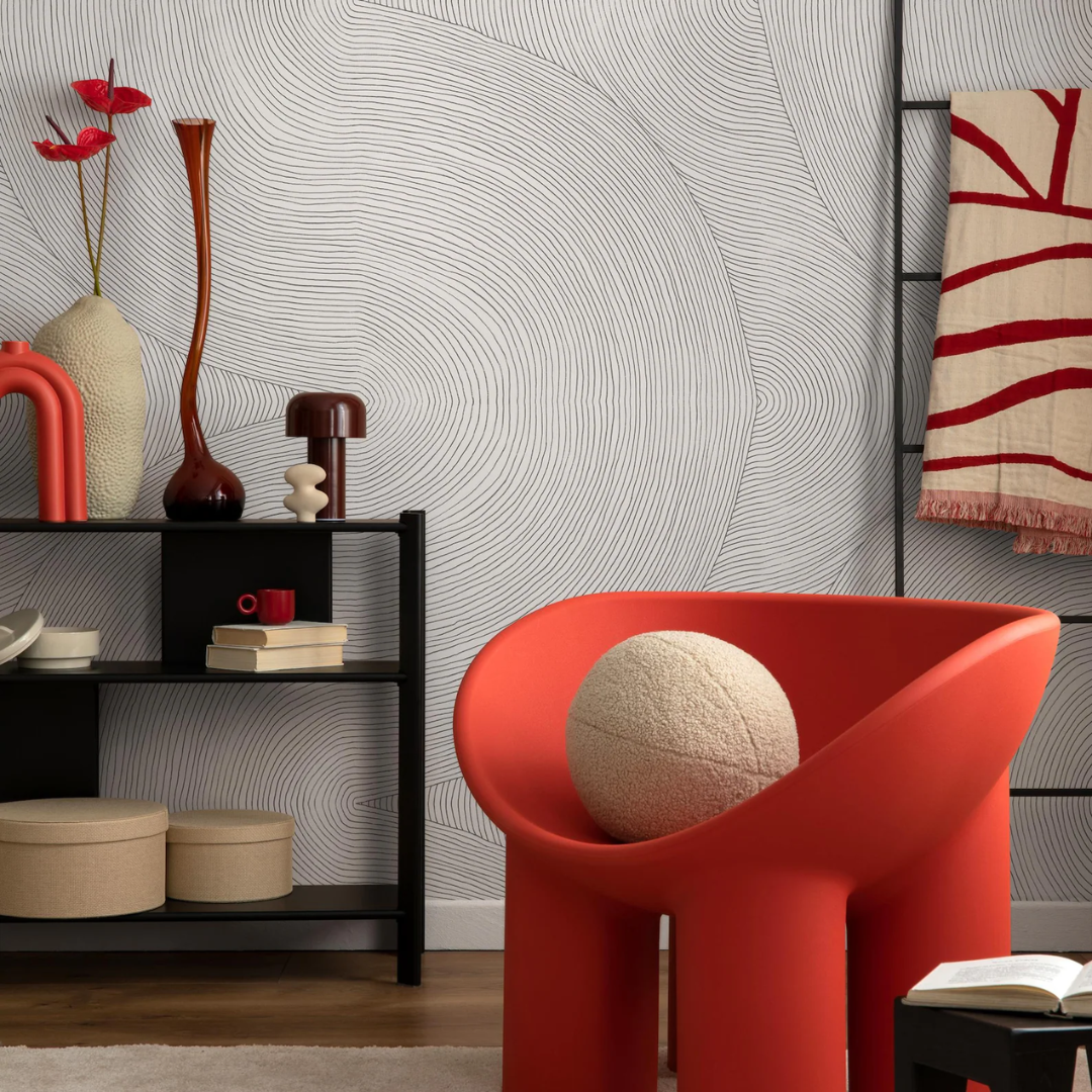 Monochrome Concentric Circle Wallpaper