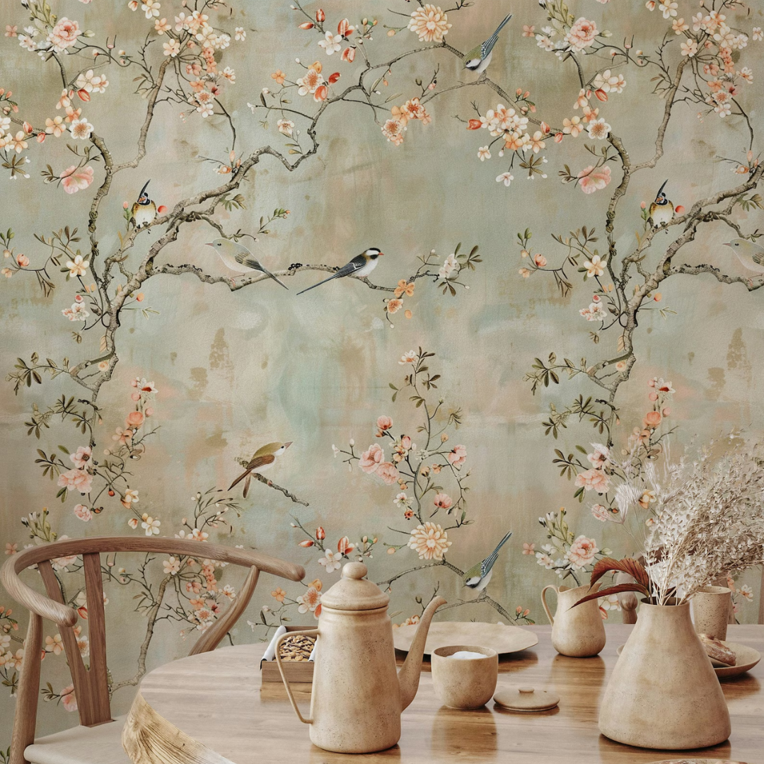 Blossom Garden Chinoiserie Wallpaper