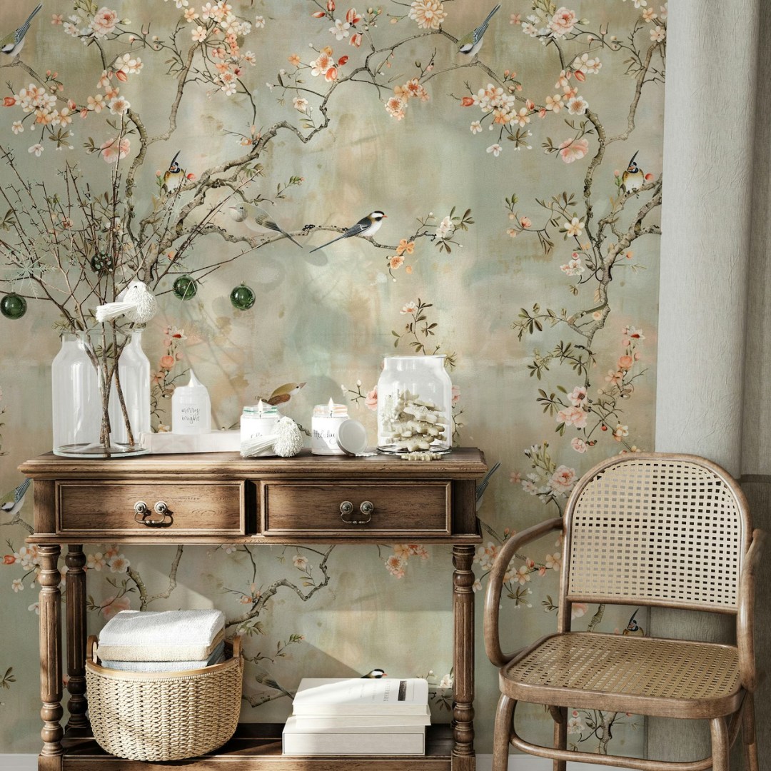 Blossom Garden Chinoiserie Wallpaper