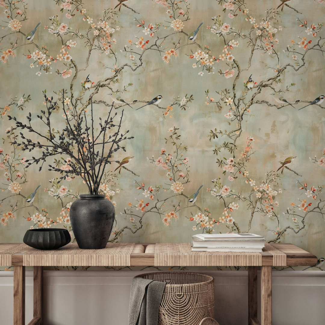 Blossom Garden Chinoiserie Wallpaper