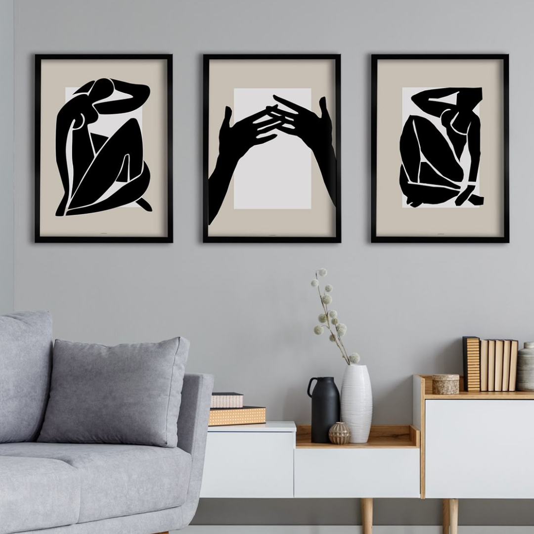 Silhouette Muse Digital Wall Painting (Set of 3)