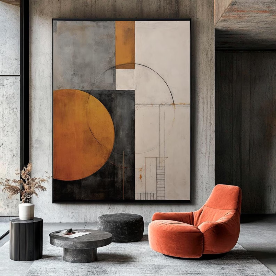 Ember Balance Abstract Digital Wall Painting