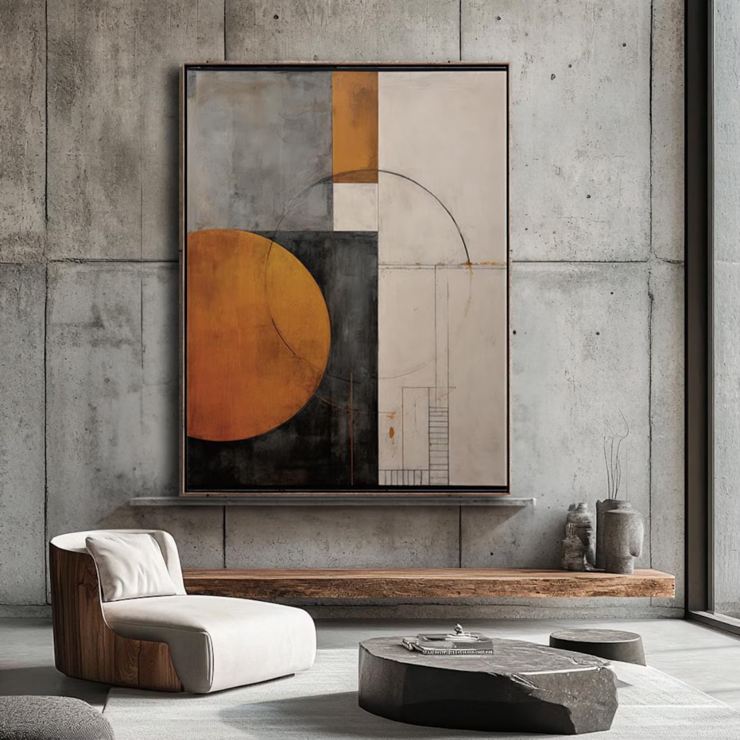 Ember Balance Abstract Digital Wall Painting