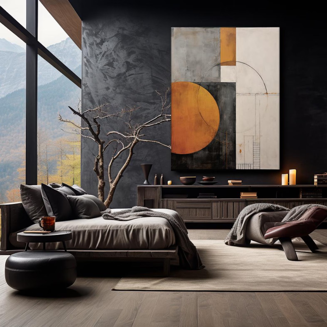 Ember Balance Abstract Digital Wall Painting
