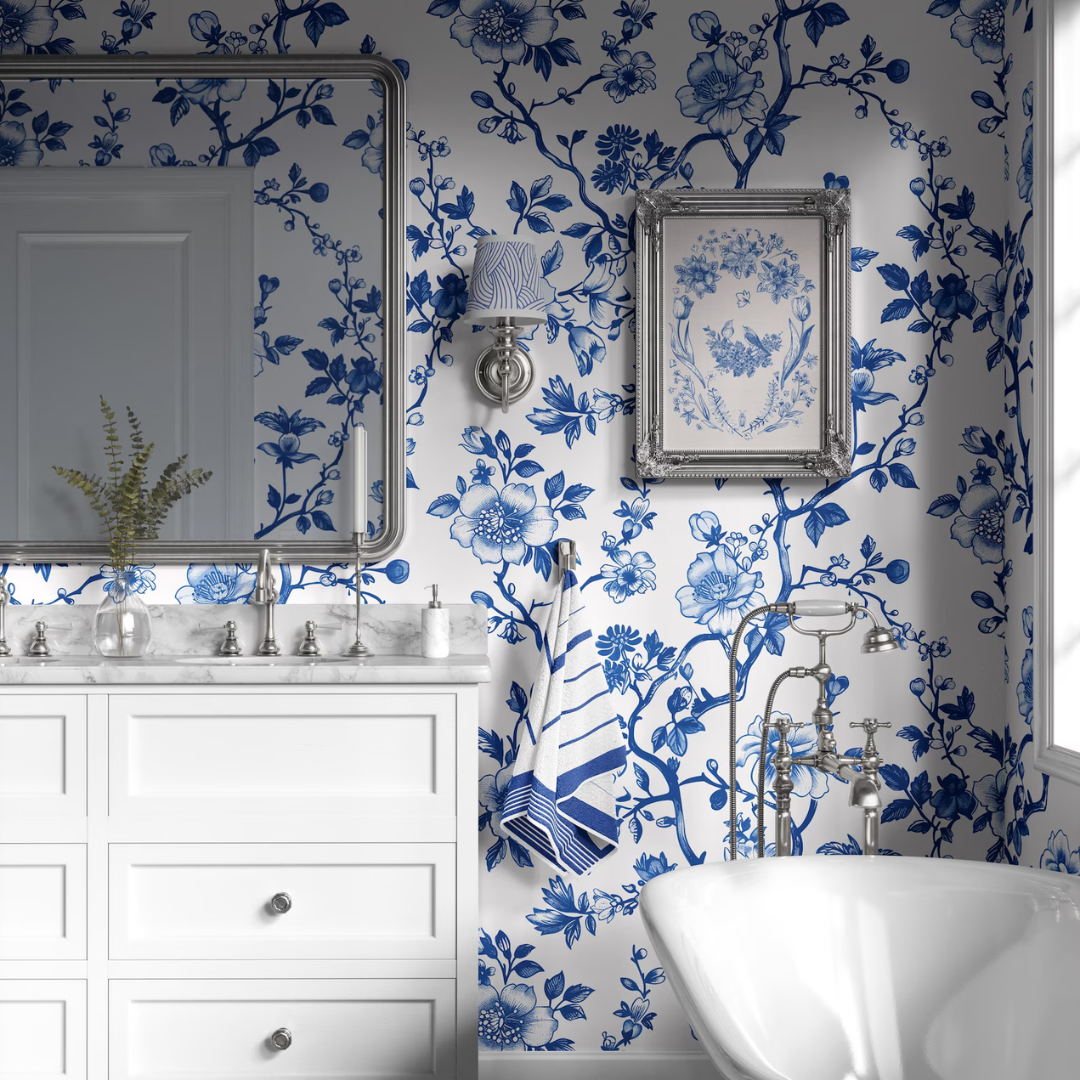 Azura Chinoise Floral Wallpaper