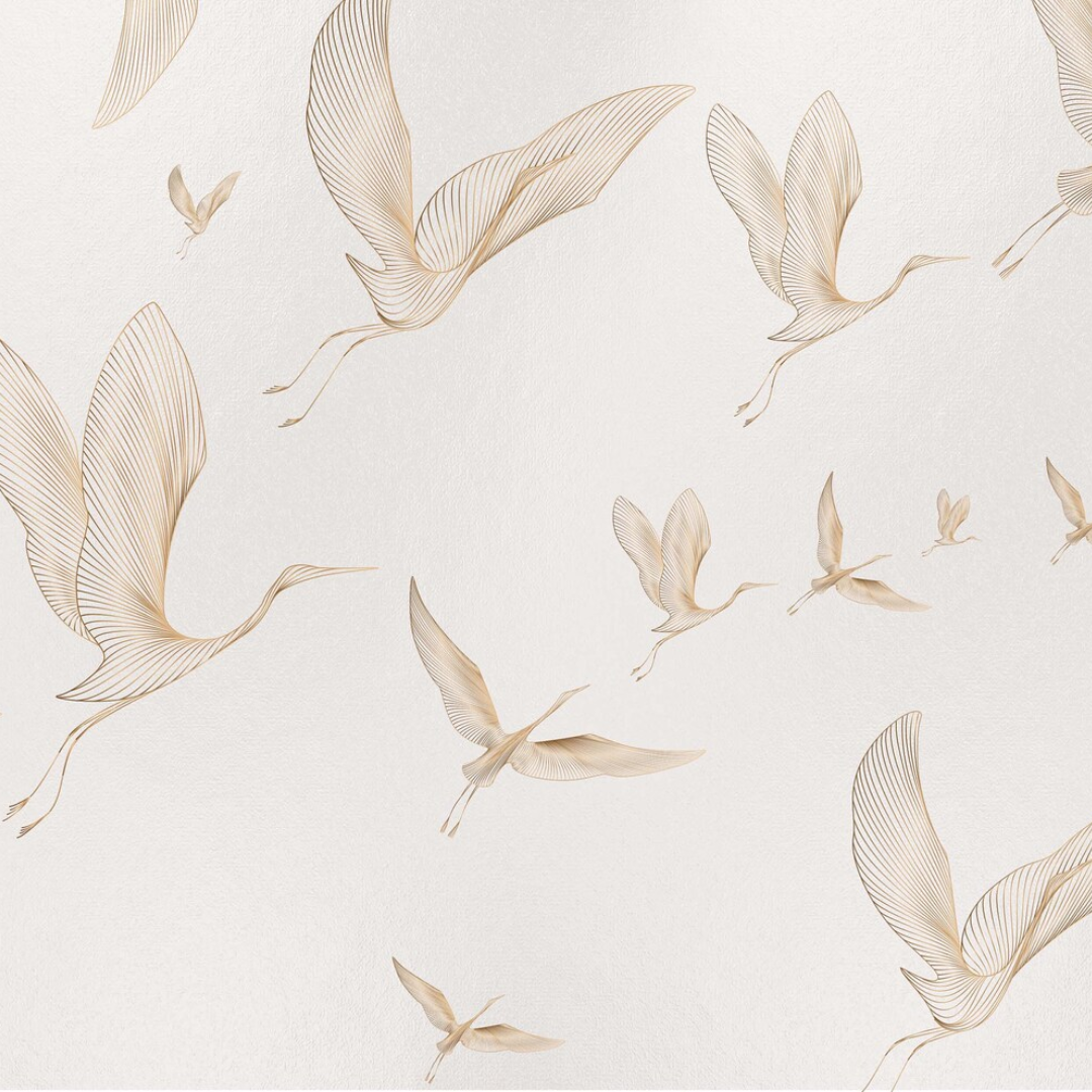 Aurelle Crane Haven Wallpaper